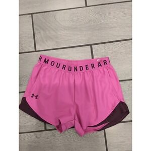Under‎ Armour Pink Purple Athletic Shorts Womens Small UA Logo Running Workout